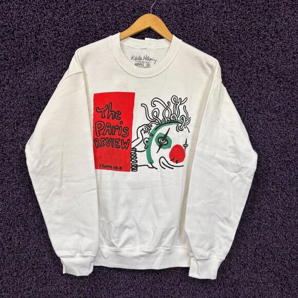 Keith Haring The Paris Review 1988 Art Crewneck Sweater M - Picture 1 of 4